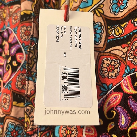 BNWT Johnny Was Mandala pants, Medium - Picture 3 of 4